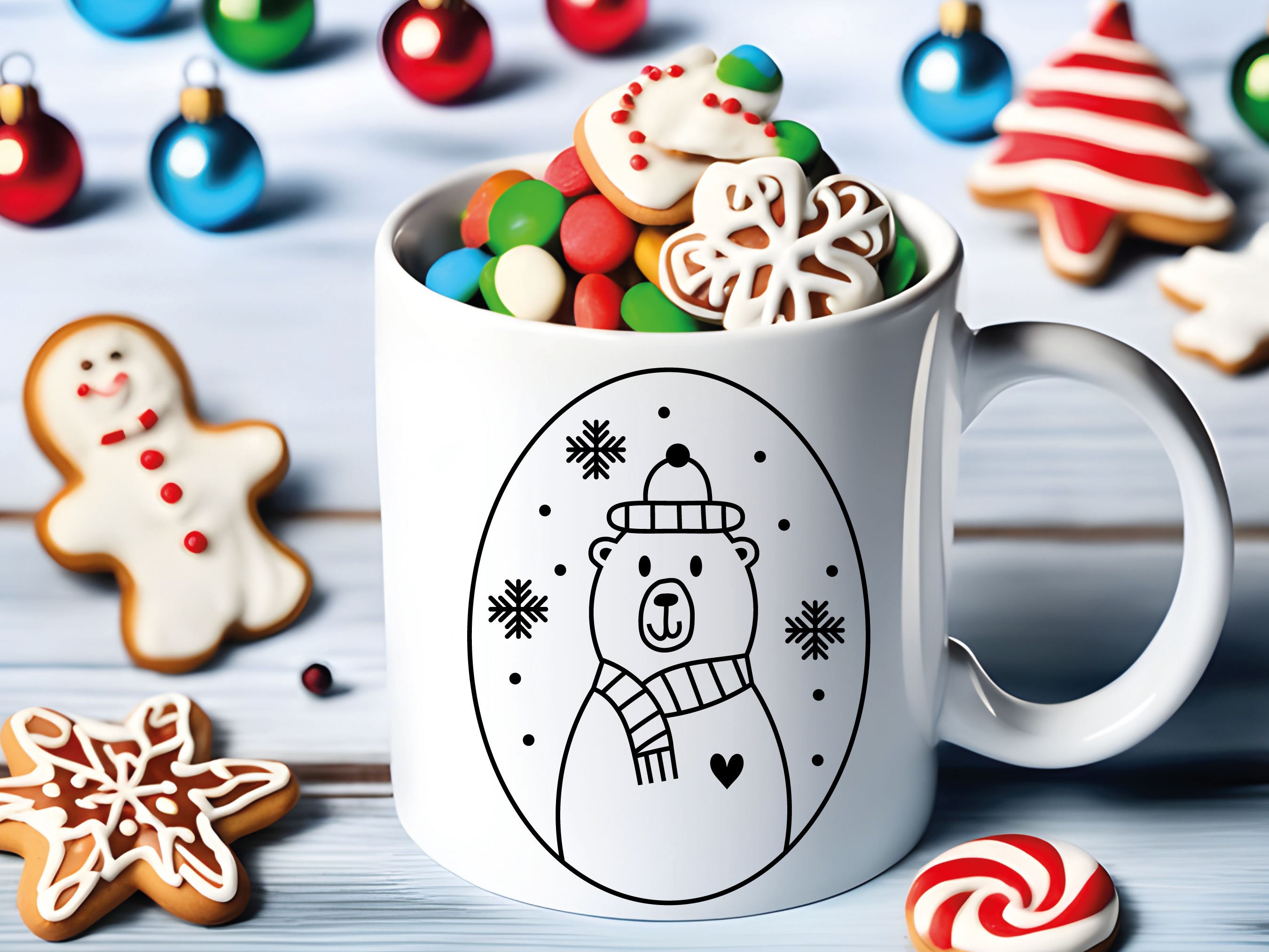 Polar Bear Svg File / Svg Download / Cricut / Christmas Card / Plotting ...