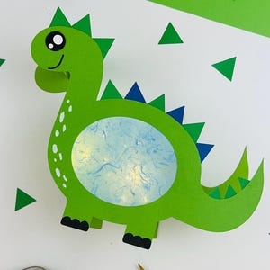 Dino lantern craft template / PDF SVG DXF plotter file lantern craft St. Martin craft without plotter / with craft instructions / T-Rex
