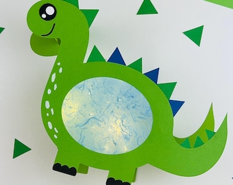 Dino lantern craft template / PDF SVG DXF plotter file lantern craft St. Martin craft without plotter / with craft instructions / T-Rex