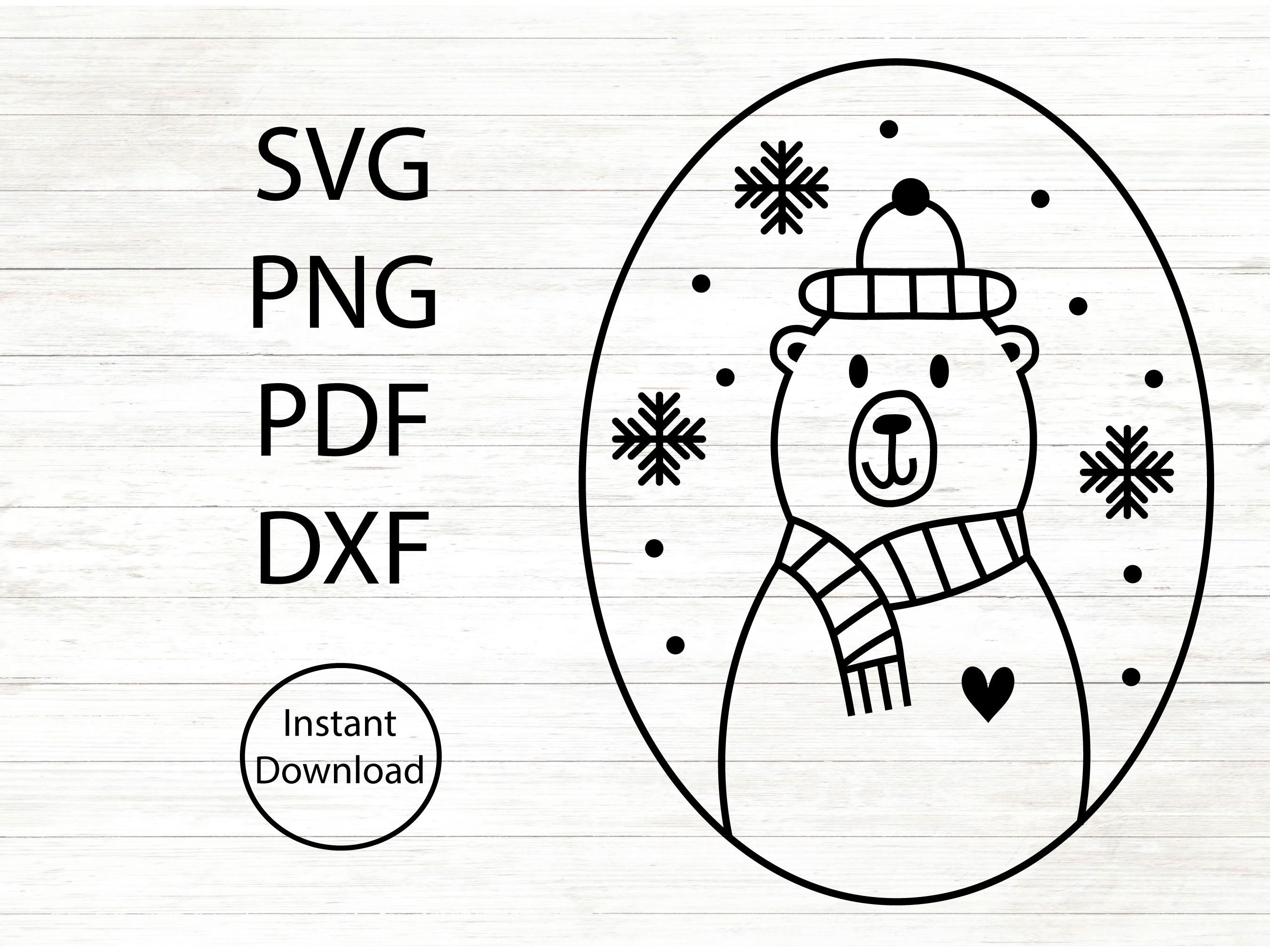 Polar Bear Svg File / Svg Download / Cricut / Christmas Card / Plotting ...