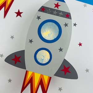 Rocket lantern craft template / PDF SVG DXF plotter file St. Martin lantern craft with & without plotter including crafting instructions
