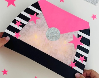 Handbag lantern craft template / PDF SVG DXF plotter file Make a lantern Make St. Martin without a plotter / with craft instructions