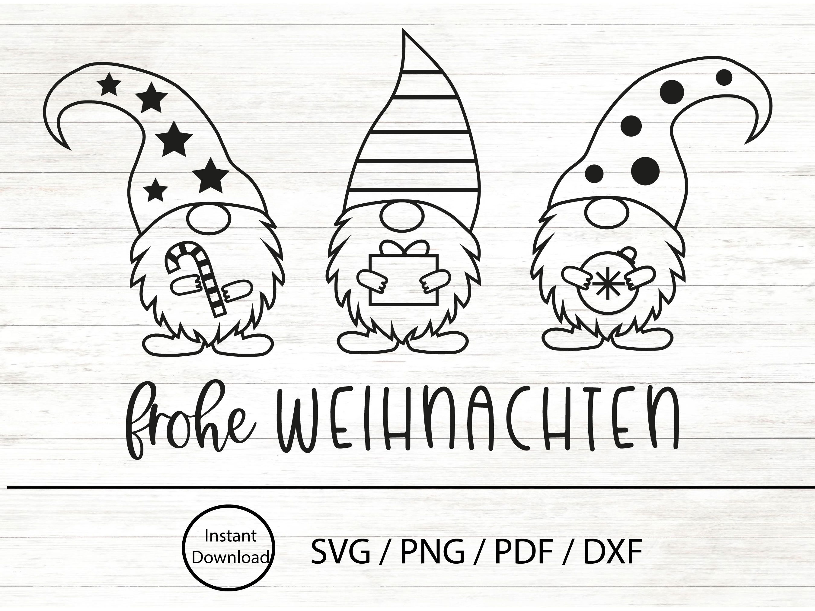 Plotterdatei Wichtel Weihnachten / svg Download / Cricut / Gnome