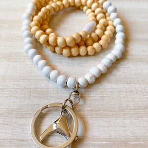 Teacher Lanyard, Beaded Lanyard with Breakaway Clasp, ID Holder, Badge Holder, Back to School Teacher