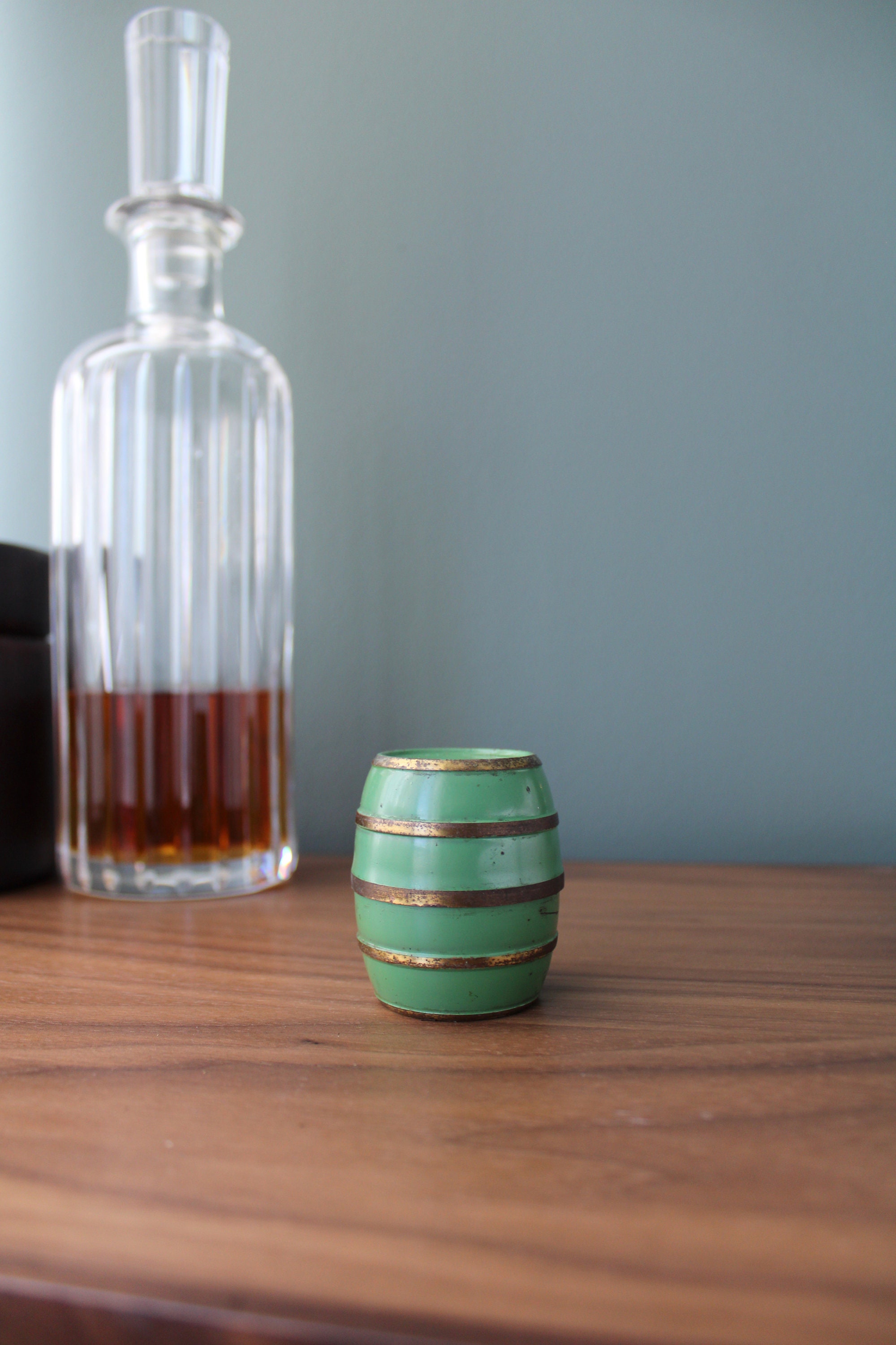 Vintage German Silver Shot Glasses in Brass Barrel Etsy