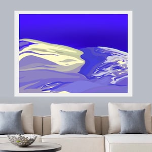 Eastern Sierra , Abstract mountain scape  - original wall art by small artist