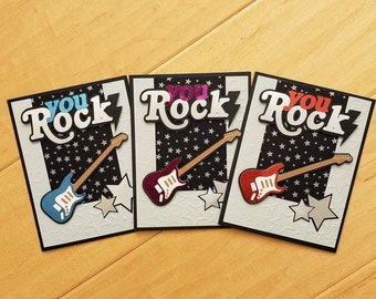 You Rock, guitar card, birthday card, thank you card, all occasion card