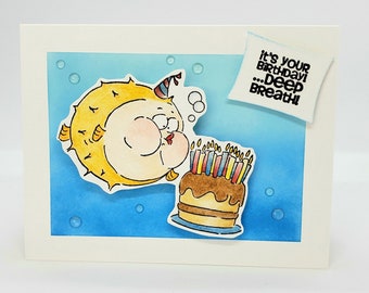 Blowfish Birthday Card