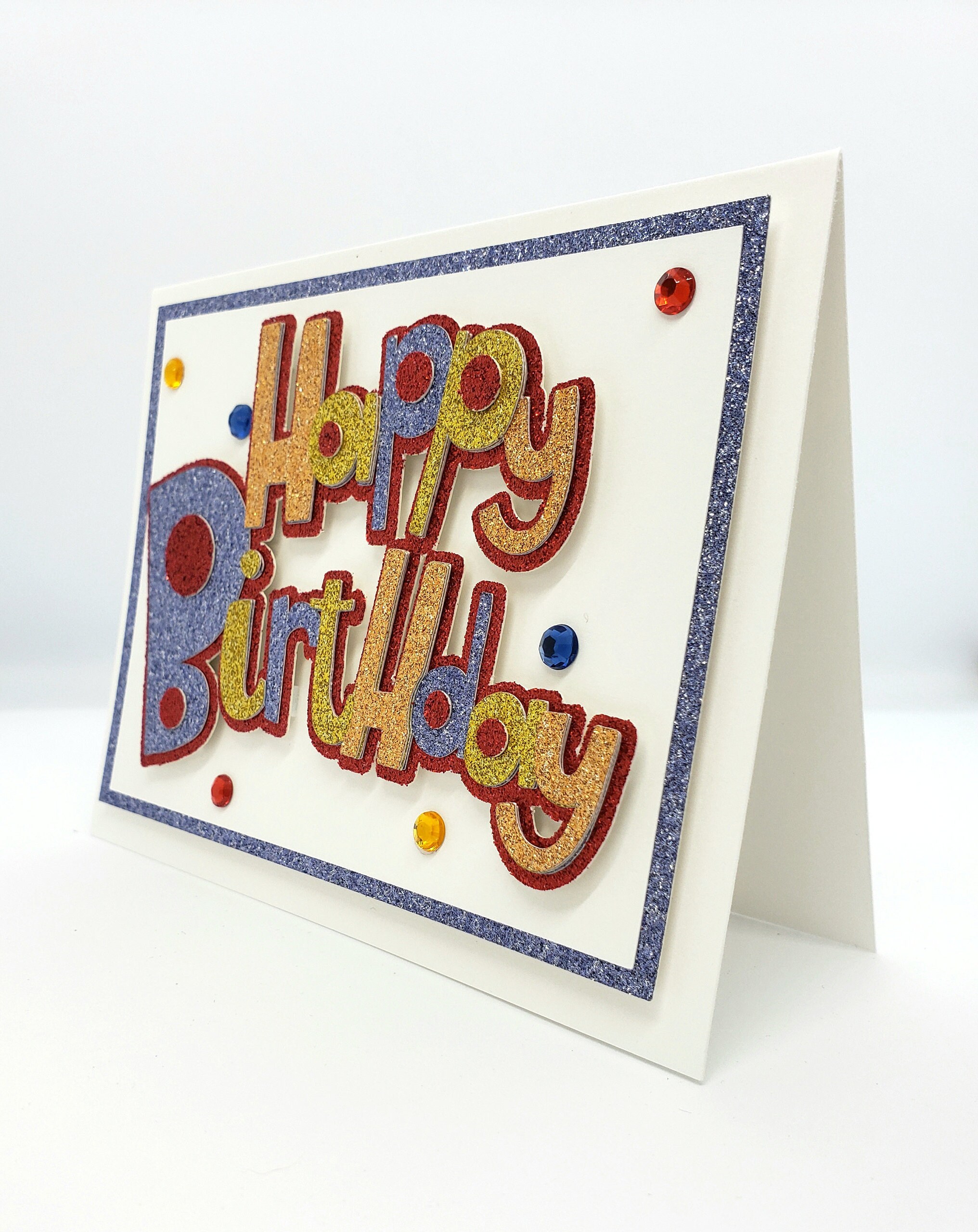 glitter happy birthday bestie Images High Quality... Happy Birthday Glitter Card | Etsy