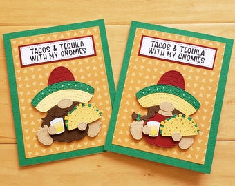 Tacos and Tequila Gnome Card