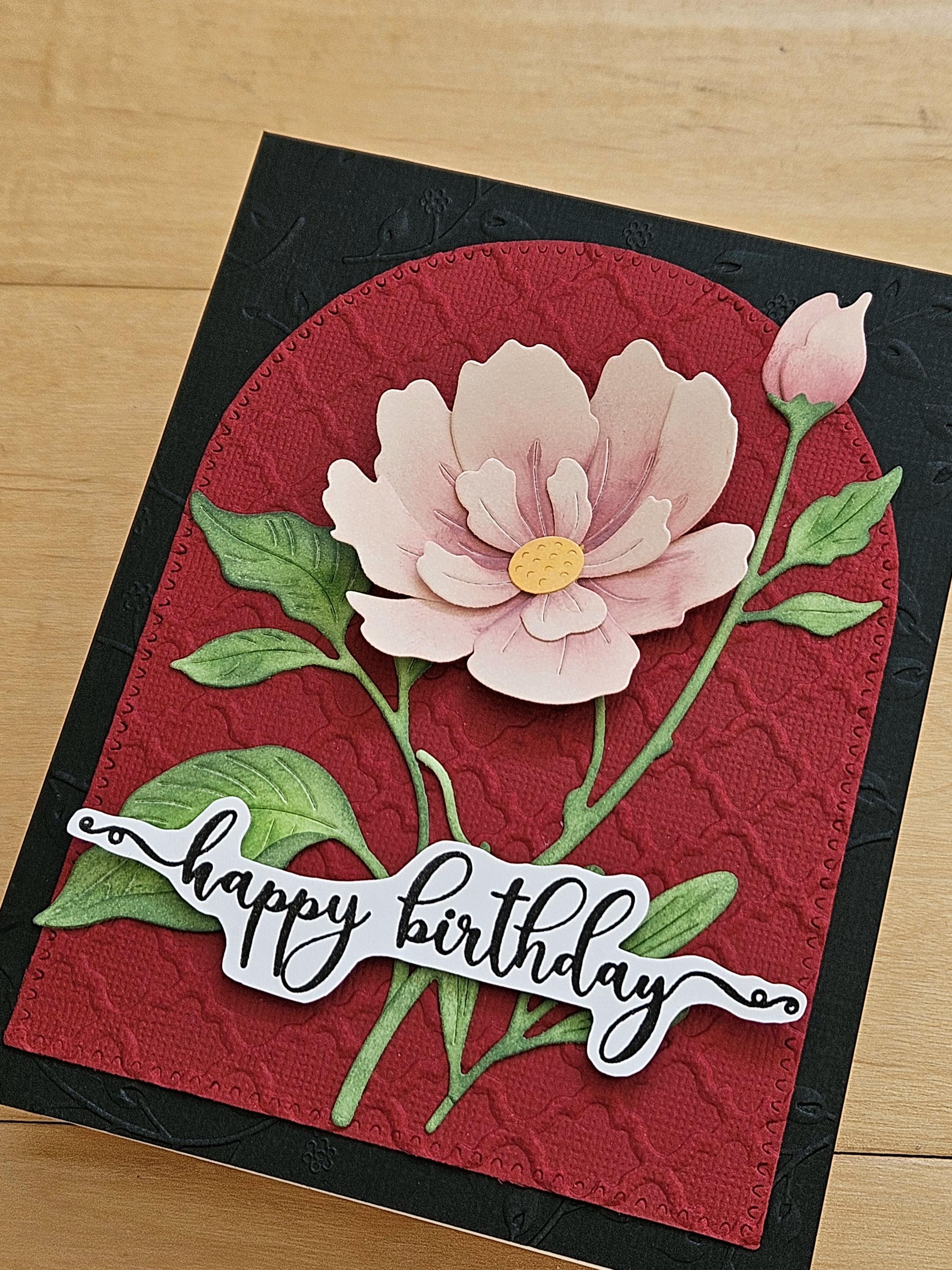 Peony Birthday Card - Etsy
