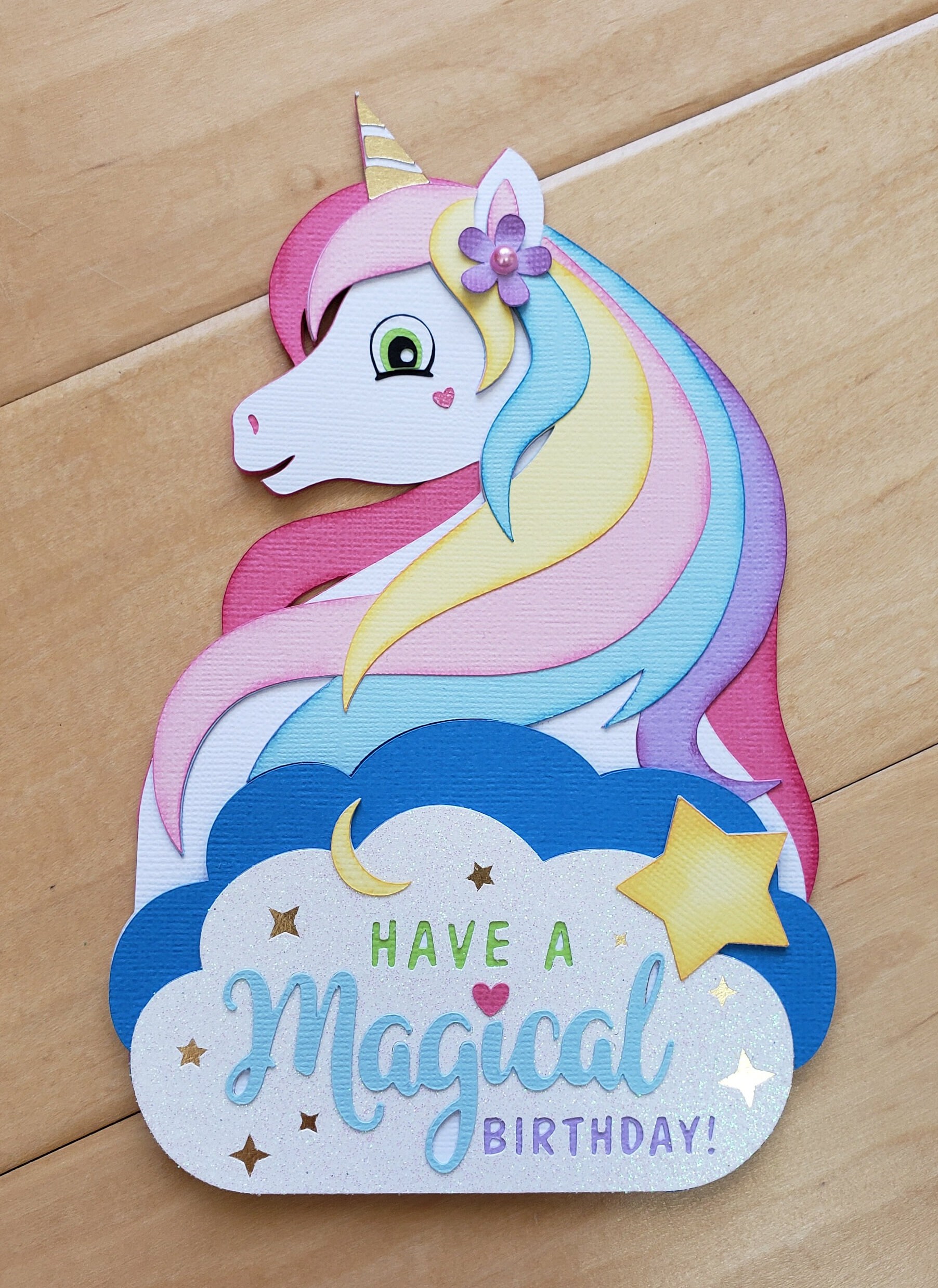 Unicorn Gift Card Holder, Unicorn Birthday Card Etsy