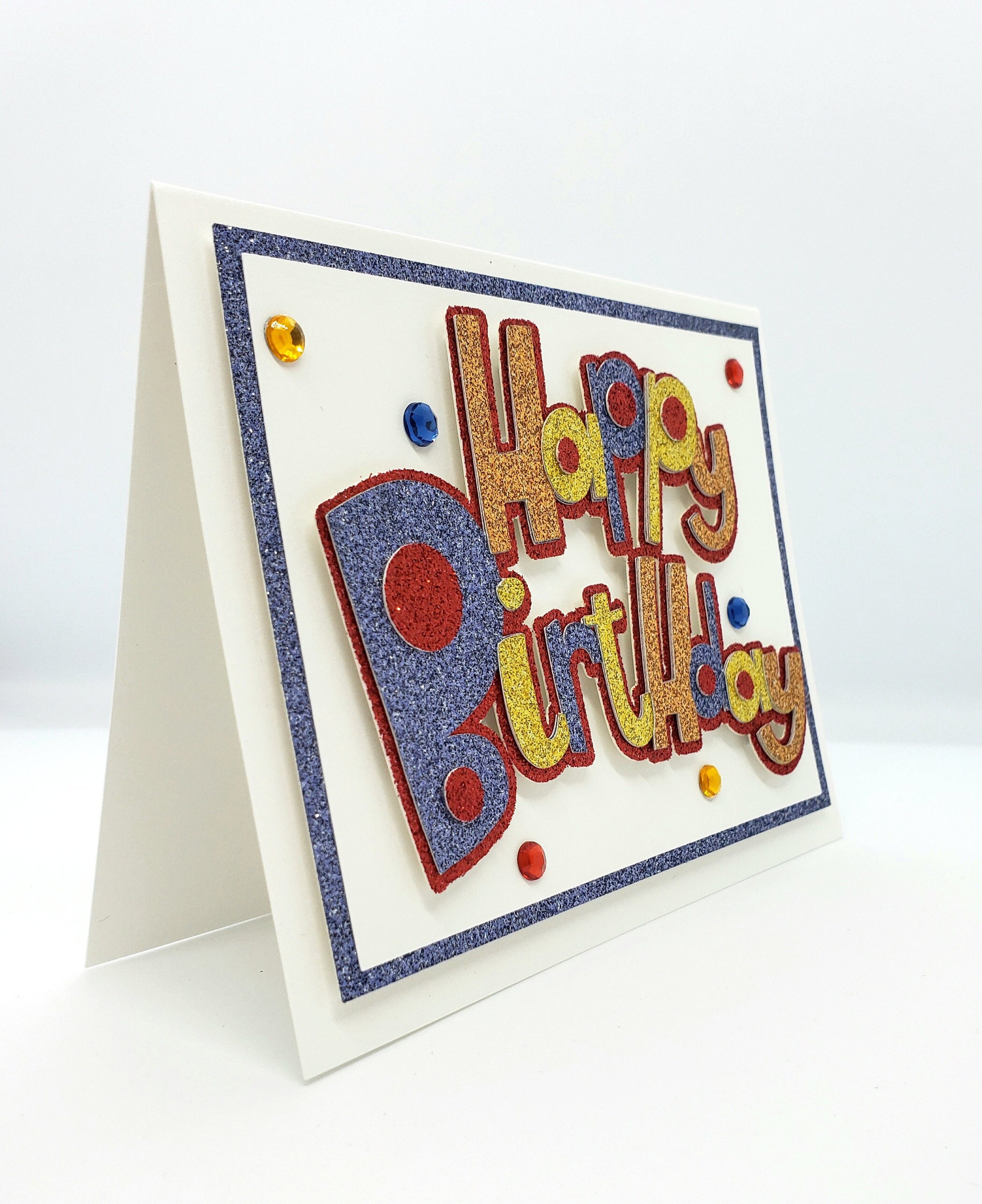 glitter happy birthday bestie Images High Quality... Happy Birthday Glitter Card | Etsy