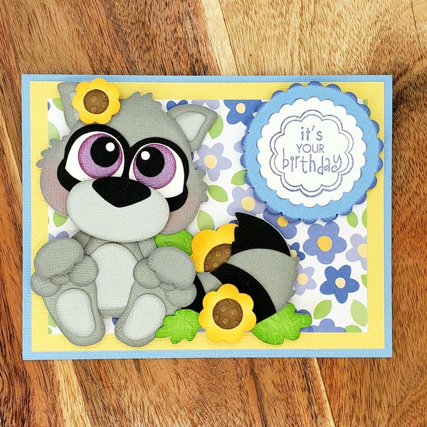 Raccoon Birthday card