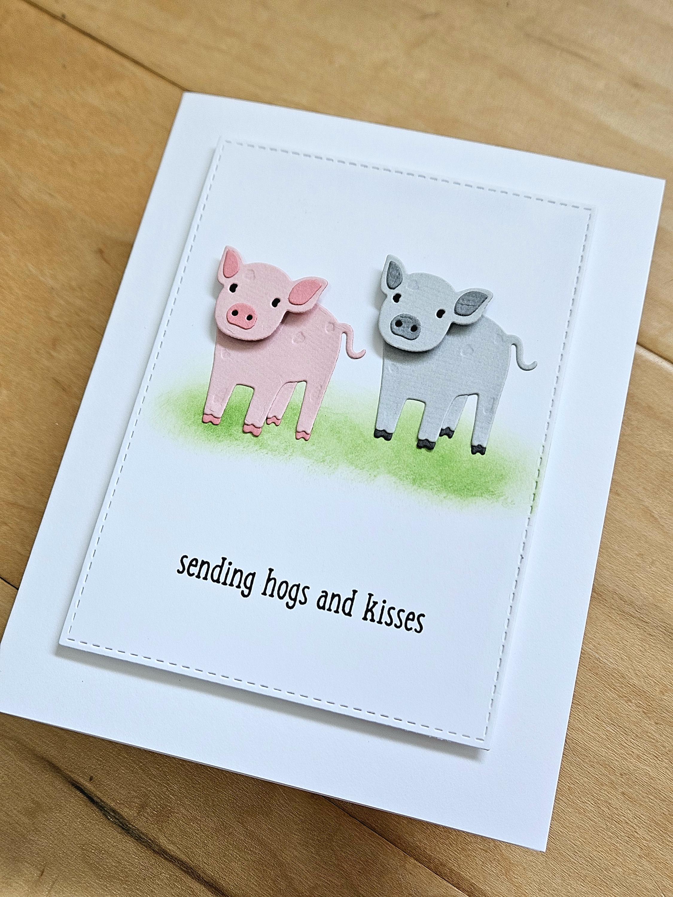 Hog From Send Help Sending Hogs and Kisses, Cute Piggie Card - Etsy
