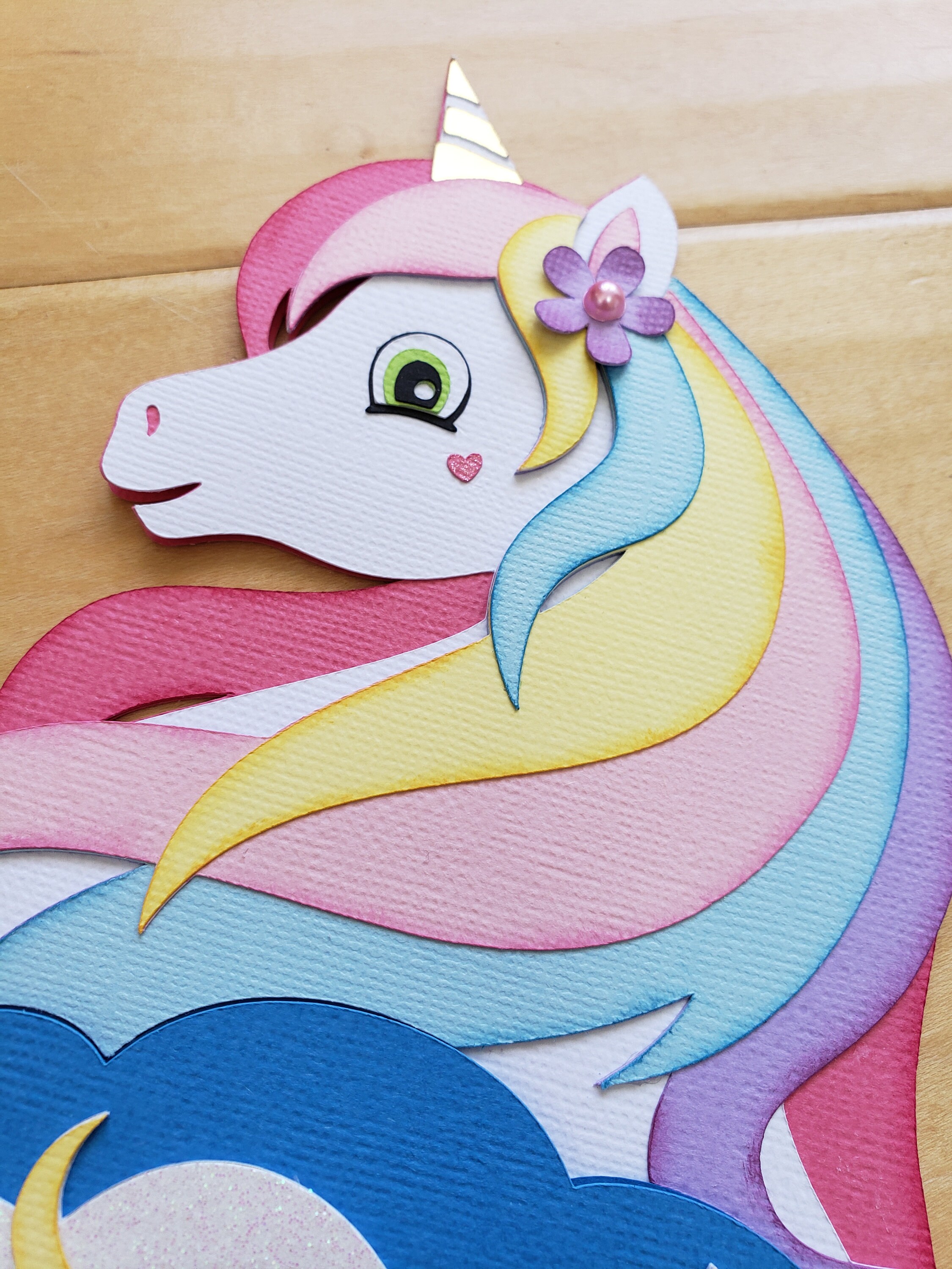 Unicorn Gift Card Holder Unicorn Birthday Card Etsy