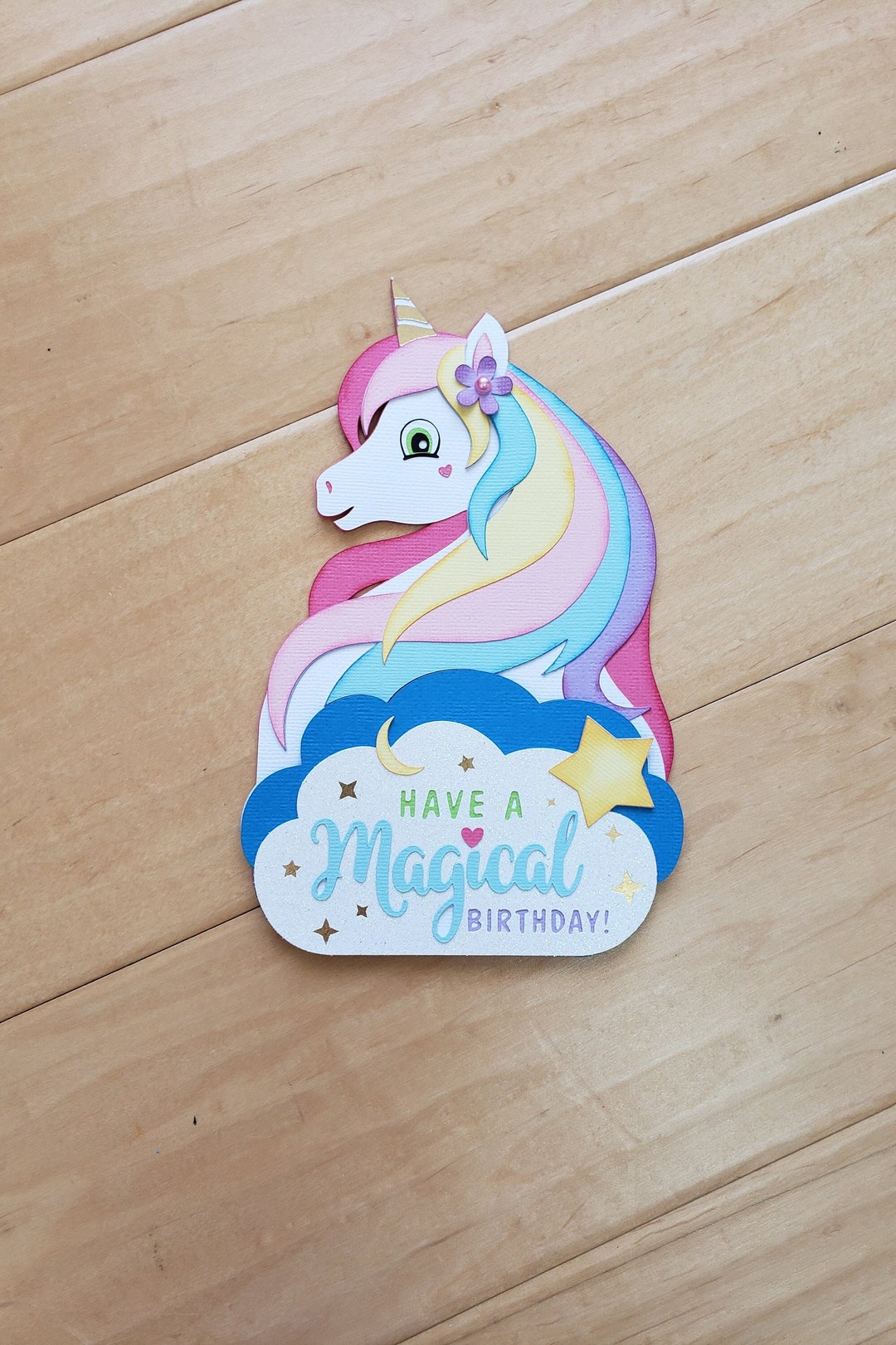 Unicorn Gift Card Holder, Unicorn Birthday Card Etsy