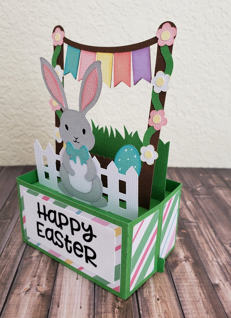 Easter Bunny Pop up Card, Easter Rabbit Card - Etsy