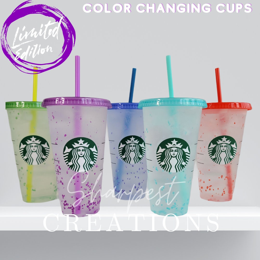 Personalized Color Changing Confetti Starbucks Venti Cup - Etsy
