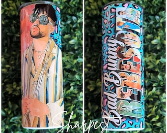 Bad Bunny Tumbler: DTMF Puerto Rico, Personalized 20oz Insulated Cup