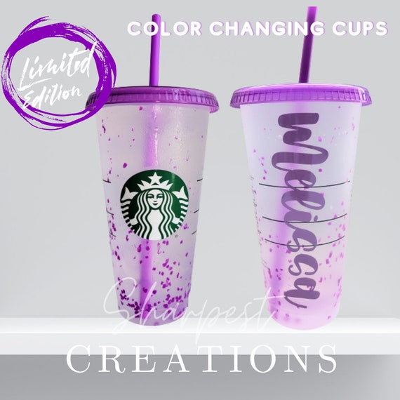 Starbucks COLOR CHANGING Cups CONFETTI or SOLID COLOR 24oz or