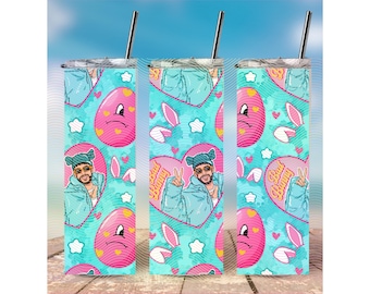 Bad Bunny Easter Tumbler: Personalized Stainless Steel 20oz