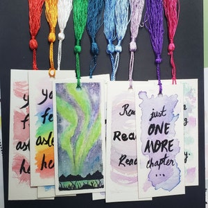 Watercolor Bookmarks | Inspirational Quotes | Colorful
