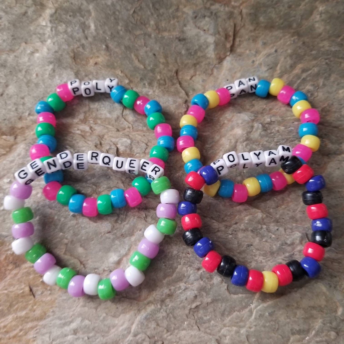 Custom Pride Kandi Bracelets Beaded Bracelets LGBTQ Pride Etsy