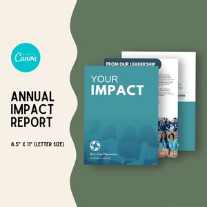 Nonprofit Annual Impact Report Template - Etsy