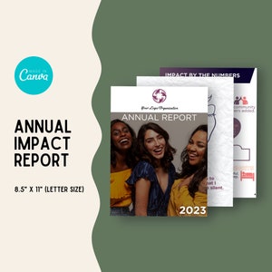 Nonprofit Annual Impact Report Template - Etsy