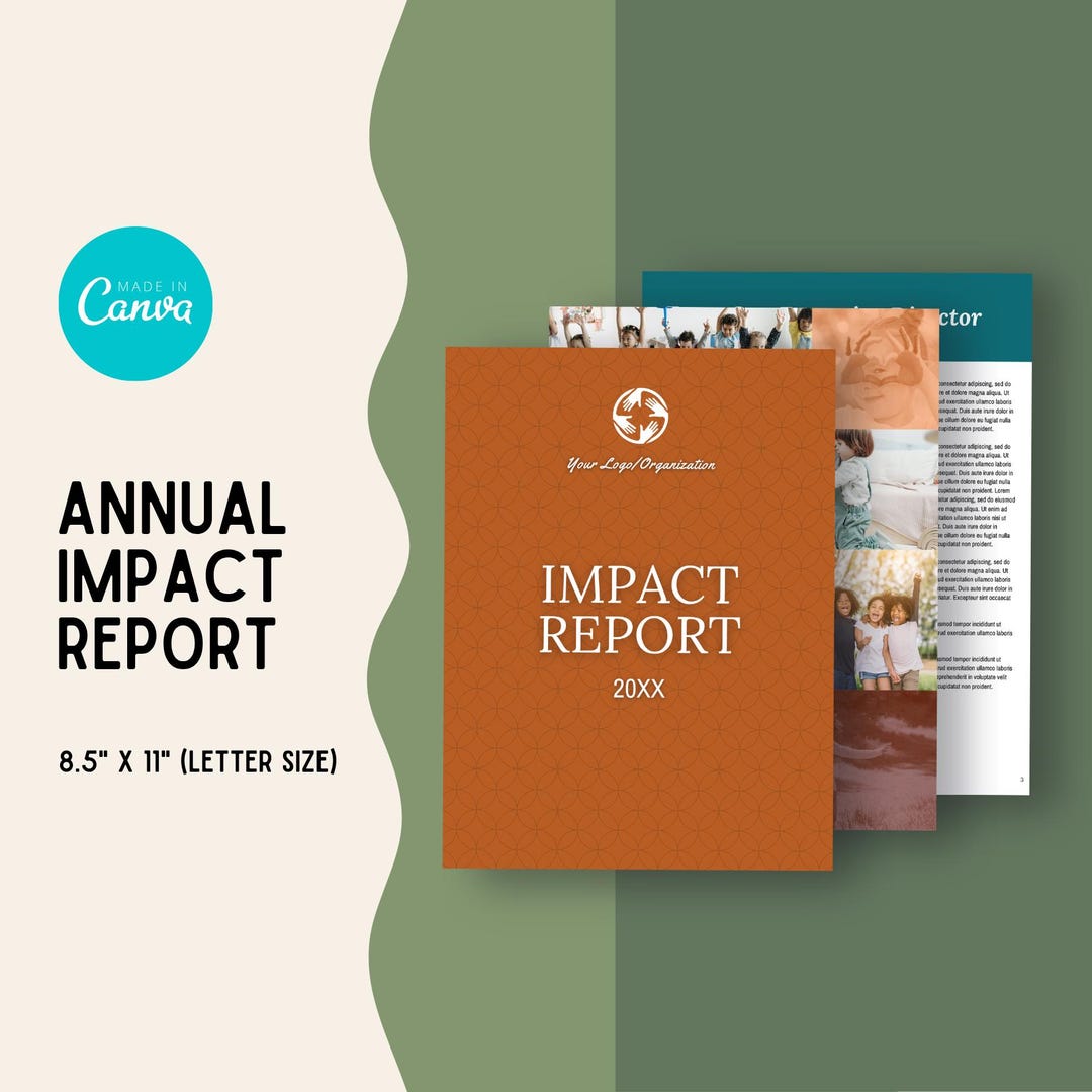 Annual Impact Report, Impact, Financial, Instant Download, Digital ...
