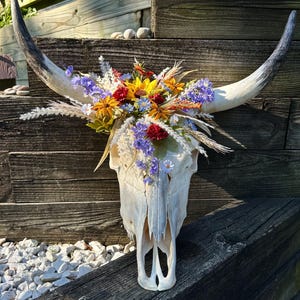 Wild Flower Bull Skull