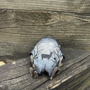 Halloween Painted Deer Skull