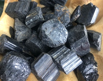 Raw Black Tourmaline Pieces-Protection Stone/Grounding- Comes w/1oz