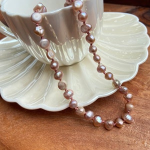 Hand Knotted Pearl Necklace