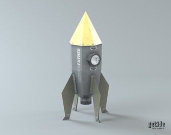 3D Paper Craft Rocket, DIY Deco, 3D Origami, Paper Toy, PDF Kit, Instant Download, PDF Template, Decoration, Toy