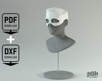 DIY Hero Mask DIY Paper Art Toy DIY Pepakura Decoration PDF Template DXF Download