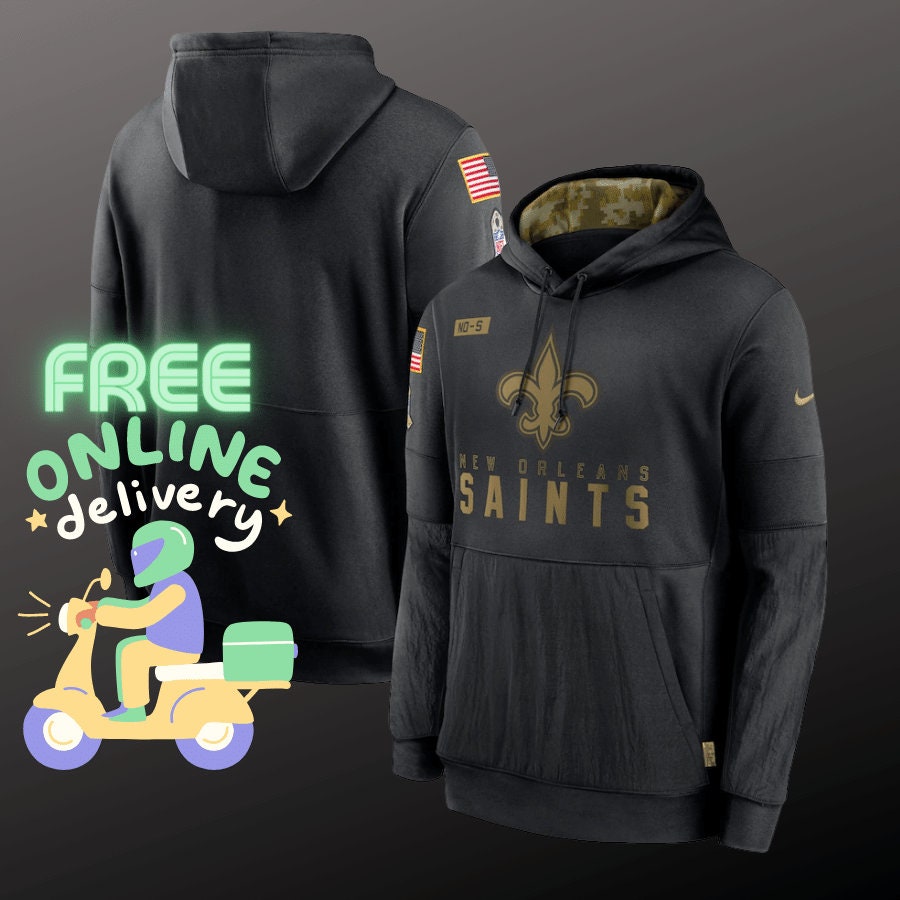 New Orleans Saints Salute to Service Hoodies Pullover with Etsy
