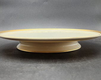 Lenox 12" Footed Cake Plate w/24K Gold Trim