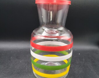 Anchor Hocking &quot;Fiesta&quot; Paneled Glass Juice Pitcher