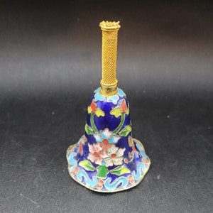 Cloisonne Bell w/Floral Pattern