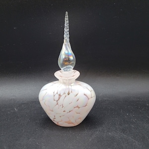 Pale Pink Art Glass Perfume Bottle