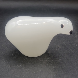 Art Glass Polar Bear Paperweight