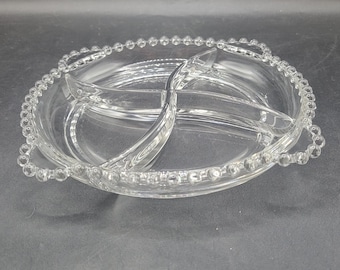 Imperial Glass "Candlewick" 4-teilige Nuss- / Relish-Schale