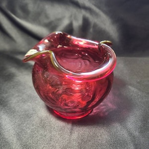 Fenton Cranberry Ruffled Vase