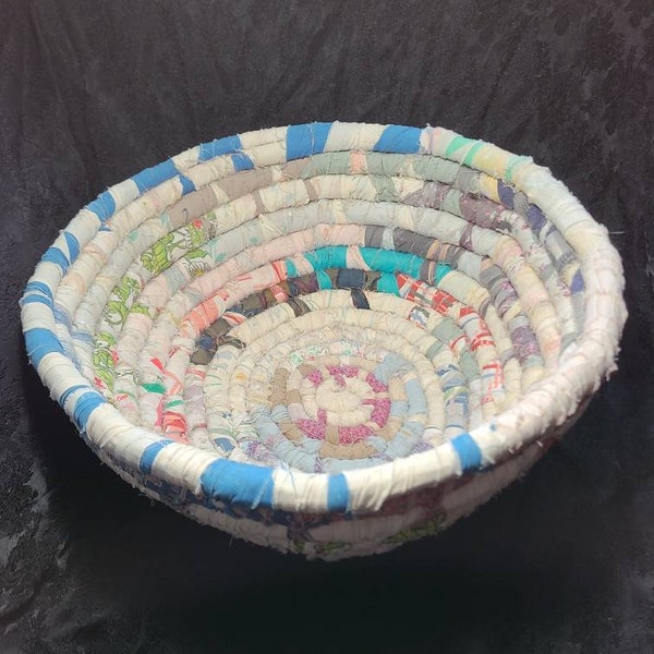 Wrapped Fabric Coil Basket/Bowl