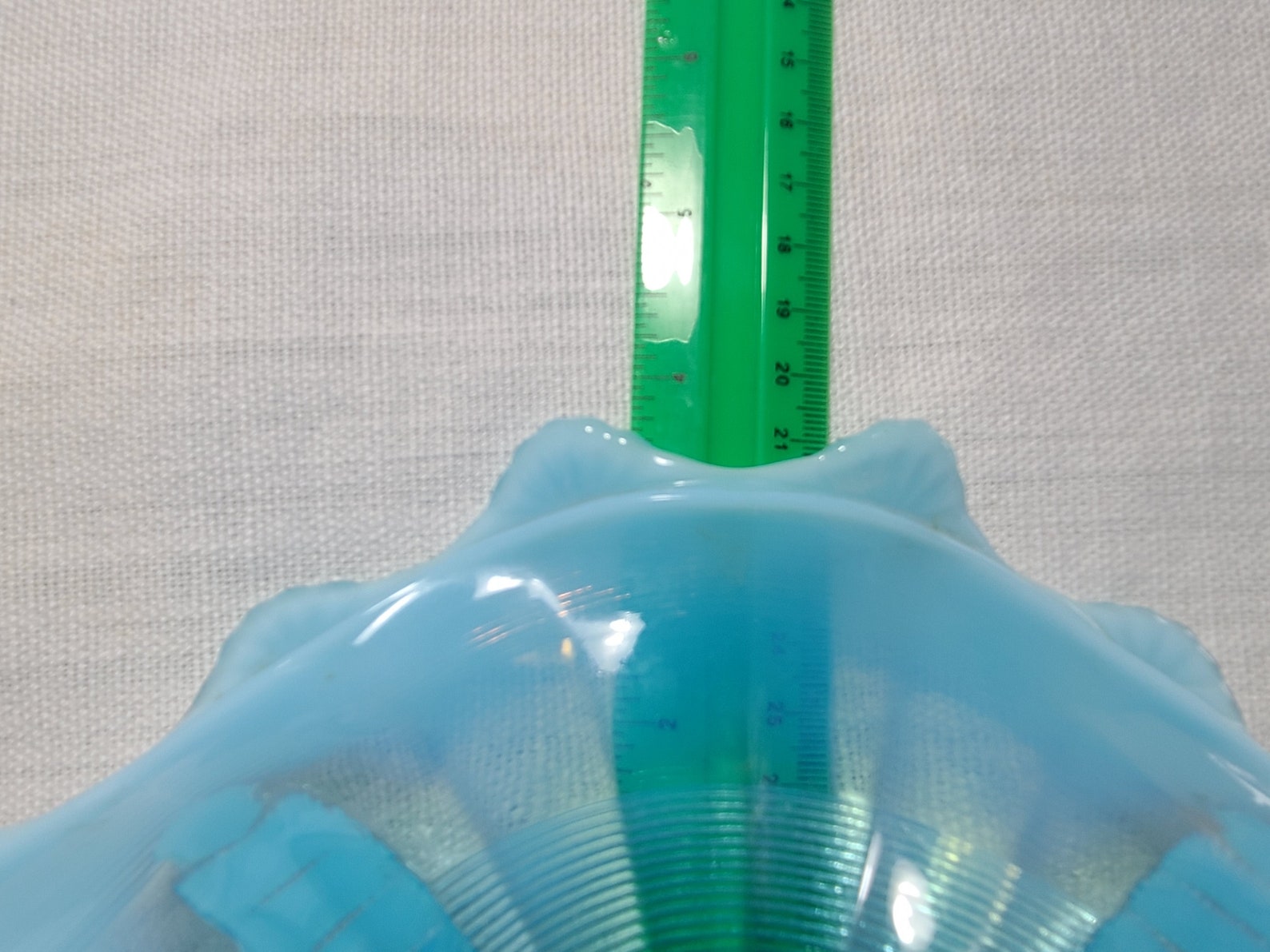 Northwood Blue Opalescent Ruffled Tri-cornered Dish | Etsy