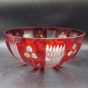 Badash Ruby Cut-to-Clear 9.75&quot; Crystal Bowl