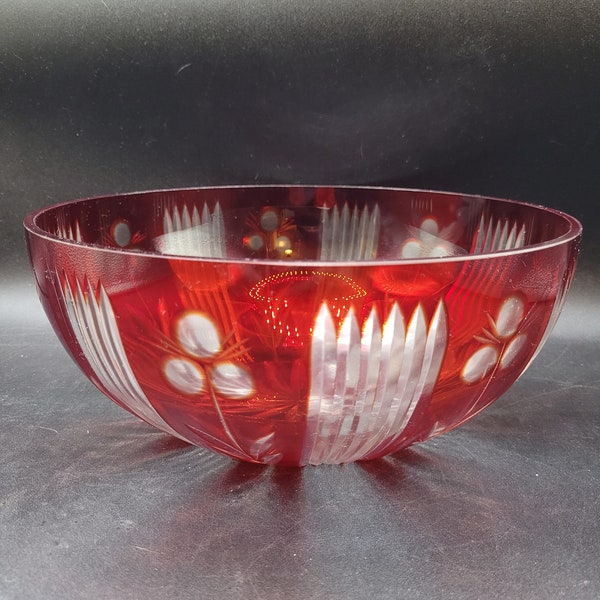 Badash Ruby Cut-to-Clear 9.75" Crystal Bowl