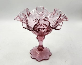 Compote de choux roses coloniale Fenton à volants roses